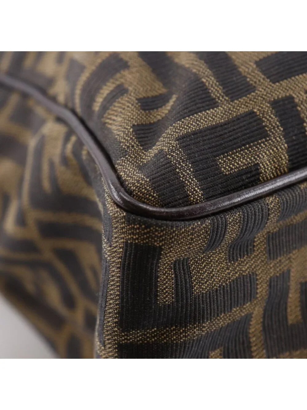 Fendi Zucca 2-Way Shoulder Nylon Canvas Brown Business